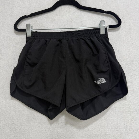 The North Face Shorts Womens XS Black Running FlashDry Lined Split Hem Athletic - Picture 1 of 9
